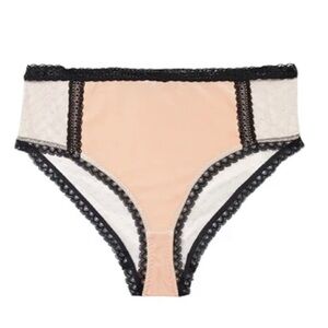 STELLA MCCARTNEY Lace-trimmed stretch velvet Brief